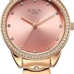 Titan Raga Showstopper Quartz Analog Pink Dial Metal Strap Watch for Women-NS95281WM01/NT95281WM01-image-48