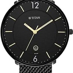 Black and Gold Black Dial Analog Stainless Steel Strap Watch for Men-NS1849NM02/NT1849NM02-picture-40