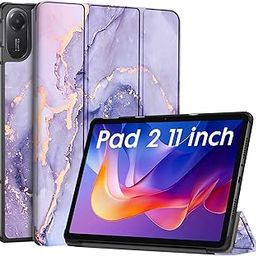 Robustrion Cover for Redmi Pad 2 11 inch Cover Case, Trifold Flip Stand Cover Case for Redmi Pad 2 11 inch Tablet [Auto Sleep/Wake Support] - Marble Lilac-picture-14
