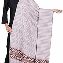 Pure Woolen Striped Shawl (Size 40X82 Inch)-image-36