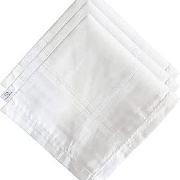 Heart Home Men's Handkerchiefs, 100% Pure Cotton, Pocket Square Hankies, Classic Plaid Pattern Perfect for Gift, Set of 3 (White), Standard (HS_37_HEARTH020429)-image-119