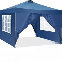 Beyond Sky Gazebo Tent – Waterproof Heavy Duty Foldable Canopy with 3 Side European Covers & Curtains 30kg Frame | Quick 2-Min Outdoor Setup 10x10 ft Blue-image-17