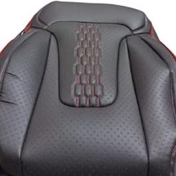 AUTOLEX INDUSTRIES Creta 2024 Car Seat Cover – 24 Cut Design with 4 Headrest | Capsule Pattern Leatherette Finish | Custom Fit for Hyundai Creta (2551 Creta 24 Cut 4 Head C Gray Red Honeycom)-image-53