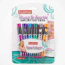 Glitter Tattoo Pens for Kids – Tattoo Pen for Kids, Art Supplies Sparkle Temporary Sketch Tattoo Pen for Kids & Adults, 6 Colors Washable Tattoo Pens-image-53
