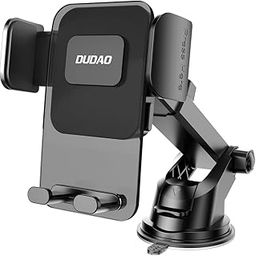 DUDAO F8MAX+ Car Mobile Holder Dashboard Windshield one Click Realse Button 360° Rotation Ball Joint +245°Adjustable Telescopic arm Strong Suction Widely Compatibility for Vechicles and All Devices-picture-18