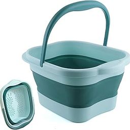 Luteti Collapsible Foot Bath Basin for Soaking Feet, Portable Foot Soaking Tub, 15L/4 Gallons Pedicure Bucket with Massage Acupoints, Durable Space-Saving Foot Wash Basin-image-20