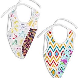 superbottoms Waterproof Cloth Bib, Reversible Bib (2 Prints in 1), Apron Style Bib, Full Coverage Bib with Breadcrumb Catcher, Mess-Free Feeding, 6m to 4y-image-23