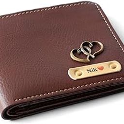 Personalized PU Leather Wallet for Men’s I Customized Slim Stylish Purse with Name & Charm I Affordable & Unique Birthday Anniversary Gift for Men Boy Love Father Husband Brother (Brown)-picture-18