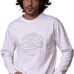 KINGDOM OF WHITE Emblem Crew Neck Pure Cotton Pullover | Casual 260 GSM Loop Back | 100% Compact Cotton | Comfortable & Versatile | Ideal for Casual Wear-image-49