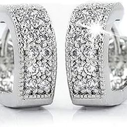 Charming Crystal Stud Earrings for Women | Love Shaped Earrings | Baby Girls and Girls | Anniversary Gift for Wife | Valentine Gift for Girls (Silver)-29