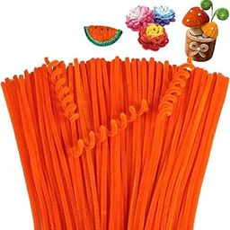 Just Flowers Pipe Cleaner for Craft Flower, 12 Inch Pipe Cleaner Stick Long for Art & Craft, Bouquet Making Materials (Neon Orange, Pack of 100)-image-12