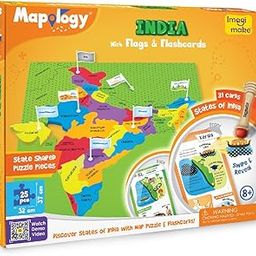 Imagimake Mapology India Map with Flash Card| Swipe & Reveal Card Game | Educational Toys for Kids 7+ Years | Kids Learning Toys | Puzzle Game for Kids 7 to 10 Years | Birthday Gift for Girls & Boys-18