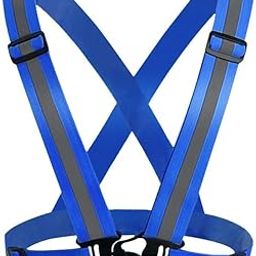 Indiana High Visibility Protective Safety Reflective Vest Belt Jacket, Night Cycling Reflector Strips Cross Belt Stripes Adjustable Vest - Blue-image-52