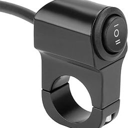 Pivalo Bike Handlebar Switch 3 Mode Way Off-ON Multi-Function with 12V DC Input Power Waterproof Button Operate Headlight Fog Light Universal For All Motorcycle Scooty (Pack Of 1, Black)-22