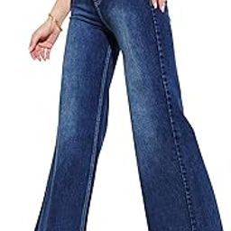 miss chase Women's High Rise Regular-Length Stretchable Denim Wide-Leg Shaping Jeans-picture-21