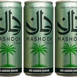 FERVOR IN SYNC WITH Mashhoor Colas No Added Sugar Soft Drink with Natural Real Date Flavor Taste the Difference Refreshing & Caffeine-Free Beverage Each 250ml (PACK OF 3)-picture-1
