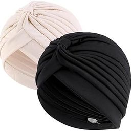 Men & Women, Boys and Girls Stretch Polyester Pagri Headwear Hair Wrap Turban Hat Chemo Beanie Cap Head Scarf Hijab Braid Silky Turban Hats-image-82