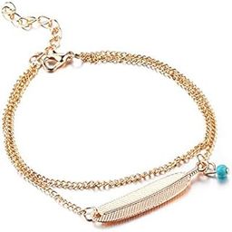 Jewellery Silver Leaf Boho Fashion Anklet for Women & Girls-49