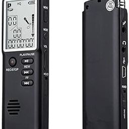 8GB Digital Voice Recorder Professional USB Rechargeable Dictaphone LCD Recorder with Speaker Multifunctional Digital Audio and MP3 Music Player (Black)-27