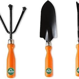 TrustBasket Gardening Hand Tools Set - 3 Pcs (Small Trowel, Cultivator and Weeder)-image-12