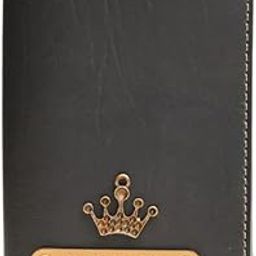 Personalized Vegan Leather Passport Cover | Custom Name & Charm | Travel Wallet for Men & Women | Gift for Husband, Brother, Father (Black)-image-14