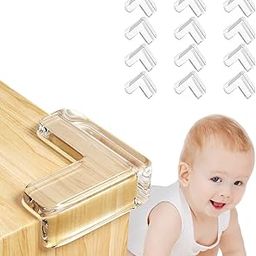 KESI ORNAMENTS 12 Pack Baby Proofing Safety Corner Clear Furniture Tablet Corner Protection| Protectors Guards, Baby Proof Bumper & Cushion to Cover Sharp Furniture & Table Edges(L Shape)-picture-20