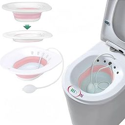 HIYON Unisex Sitz Bath Seat for Soak and Yoni Steam - Hemorrhoid, Fissure, Postpartum Care - BPA Free, Ergonomic Seat, Anti-Spill - Universal Fit-image-1
