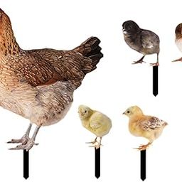 The Style Sutra5x Hen Statue Garden Stakes Chicken Figurines Ground Insert for Pathway Lawn | Yard, Garden & Outdoor Living | Statues & Lawn Ornaments-image-28