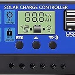 Blackt Electrotech 10Amps Solar Charge Controller 12/24 Volt Solar Panel Charge Controller Intelligent Regulator with 5V Dual USB Port Display Adjustable Parameter LCD Display-22