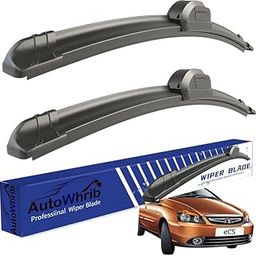 AutoWhrib (𝐄𝐱𝐥𝐮𝐬𝐢𝐯𝐞 𝟏 Month 𝐰𝐚𝐫𝐫𝐚𝐧𝐭𝐲) Windshield Car Wiper Blades Compatibility With TATA Indigo CS (Model : 2013-2018) - Set of 2Pc (D-24,P-16)-image-6