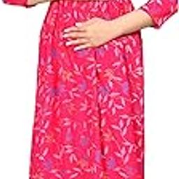 Drashti Textile's Maternity Dress, Side Zipper Dress for Pregnant Ladies, Women Breast Feeding Dress for Nursing Pre and Post Pregnancy-image-17