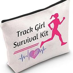 MEIKIUP Track and Field Lover Gift Track Girl Survival Kit Athlete Cosmetic Bag Track and Field Runners First Aid Kit Track and Field Coach Travel Storage Bag, Track Girl Survival Kit-50