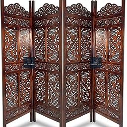 PINK CITY ARTS Mango Wooden Partition Room Divider for Living Room Wall Separator Panel Office Divider Separater for Living Room Partitions and Dividers 6 Feet (4 Panel)-image-13