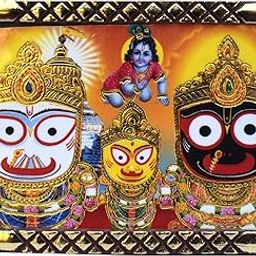 Unyque Jagannath Photo with Frame | God Photo Frame for Home & Office | Best for Table Decor, Puja, Car Dashboard, Home Décor, Size 3.8" x 2.6"-image-34