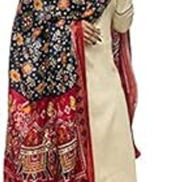 Pleasing Gaji Silk Fabric Multicolor Printed women Patola Dupatta DB2032-14