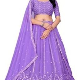 Women's Georgett Embroidery Lehenga Choli with Dupatta | Bridal Party Stylish Wedding Lehenga Choli for women-picture-23
