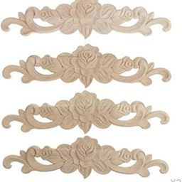 STYLEHEAVEN 8pcs Wood Carved Corner Onlay Applique Frame Furniture Craft Unpainted L|Home & Garden|Home Improvement|Building & Hardware|Lumber & Composites|Lumber & Composites-image-17