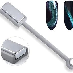 KIRA Cat Eye Magnet for Nails Double-head Nail Magnets Stick Nail Polish Magnet Gel Polish Magnetic Wand Manicure Design Tool for DIY Cat Eye Nail Art (Silver)-31
