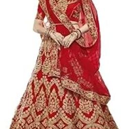 Bridal Embroidered Lehenga Choli, Semi Stitched Lehenga, Choli With Dupatta For wedding-picture-13