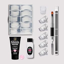 Gleevia PolyGel Nail Art Quick Building Nude 30ml Pack - Quick Nail Extension Gel (Combo Kit) (LightPink-605)-image-22