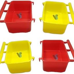 Birds Cage Food Feeder 350ml Perch Cup for Love Birds,Finches,Cockatail,Conure,Pigeons (Pack of 4)-image-35