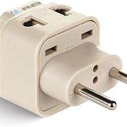Orei India to European Adapter, Russia, Turkey & More Type C Travel Adapter - 2 in 1 - Perfect for Laptop, Camera Charger and More- CE, RoHS -Beige - 5 Years Warranty-13