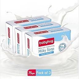 Babyhug Milk Protein Formula Daily Rich Moisturizing Milky Soap -75 gm (Pack of 3)-image-92