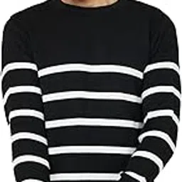 kvetoo Men Round Neck Full Sleeve Printed Woolen Winter Sweater-picture-5