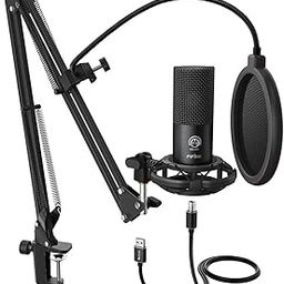 FIFINE T669 USB Condenser Mic Kit|Adjustable Scissor Arm Stand, Shock Mount, Dual Pop Filter|20kHz|Volume Knob|for PC Mac & Mobile (Adapter Needed)|Podcasting, Gaming, Singing & Live Streaming-16
