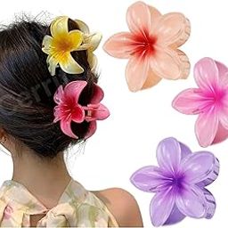 Cerrito 3 Pcs Flower Hair Claw Clips Set, Gradient Lily Design, Strong Hold Hair, Stylish Accessories for Women & Girls, Lightweight, Cute Hair Grips, Perfect for Daily Use, Travel, Party, & Gifting-5