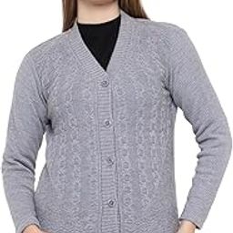 Women Cardigan V Neck Sweater Full Sleeves for Winter-image-59