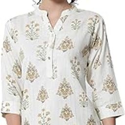 Women's Printed Cotton Top,Tunic || Short Kurti for Women ||Short Kurti for Jeans & 3/4 Sleeves Style-image-21