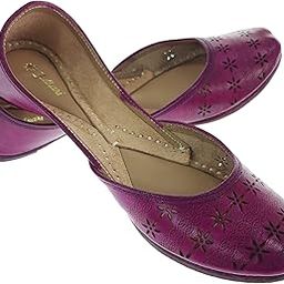 fulkari Women Cutwork Casual Genuine Soft Leather Jutis | Bite and Pinch Free Juttis | Punjabi Jutti | Girl's Office Flat Ladies Mojari | dailywear Ethnic Juti |-picture-34