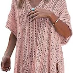 CALANDIS™ Womens V Neck Beach Cover-up Bathing Suit Swimwear Swimsuit Pink | Swimwear | Womens Clothing-32